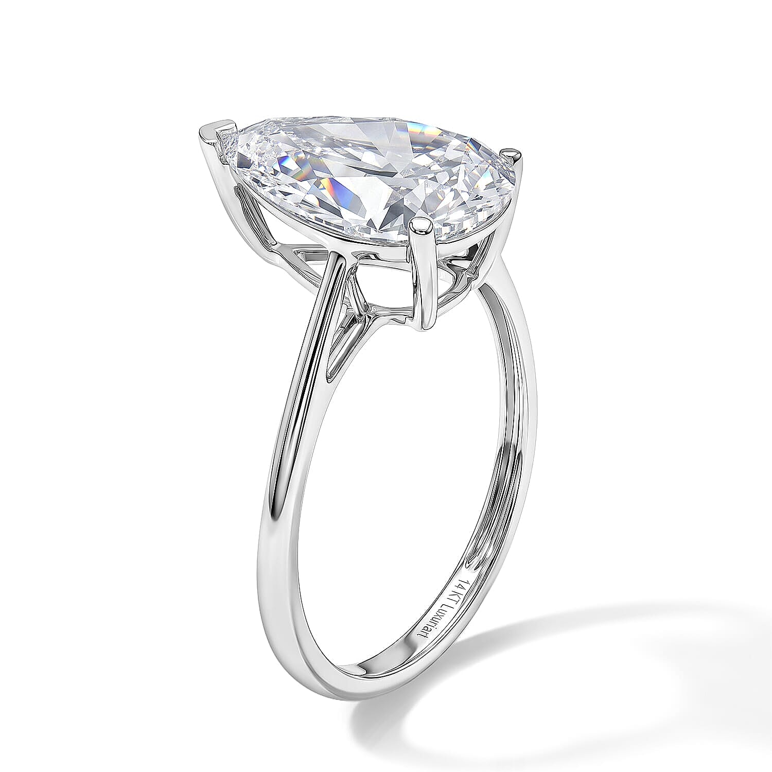 Luxuriant Lab Grown Diamond G VS 5.00 ctw Ring in 14K White Gold (Size 5.0)