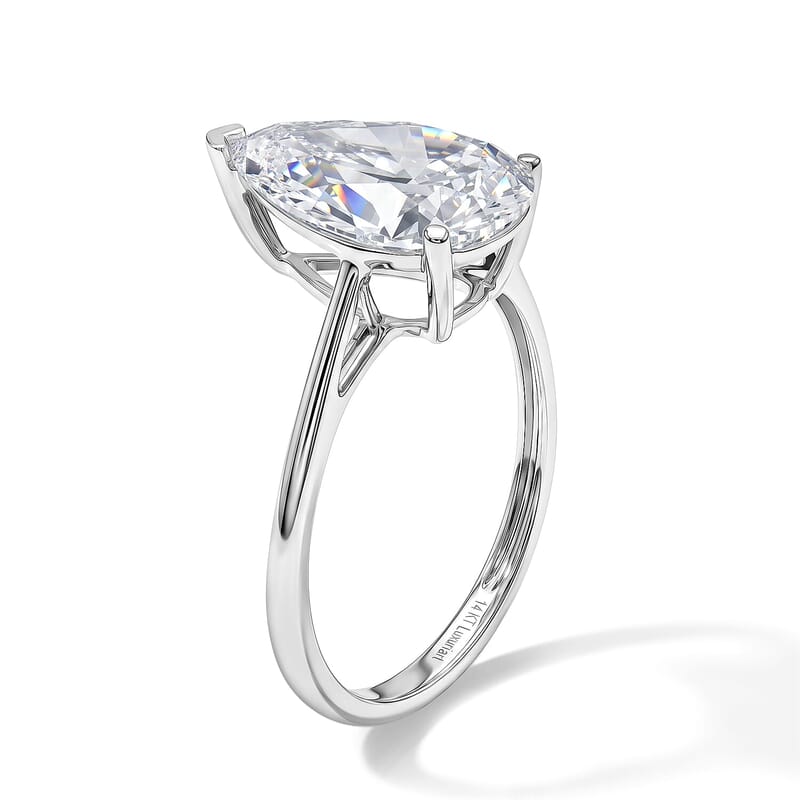 Luxuriant Lab Grown Diamond G VS 5.00 ctw Ring in 14K White Gold (Size 5.0)