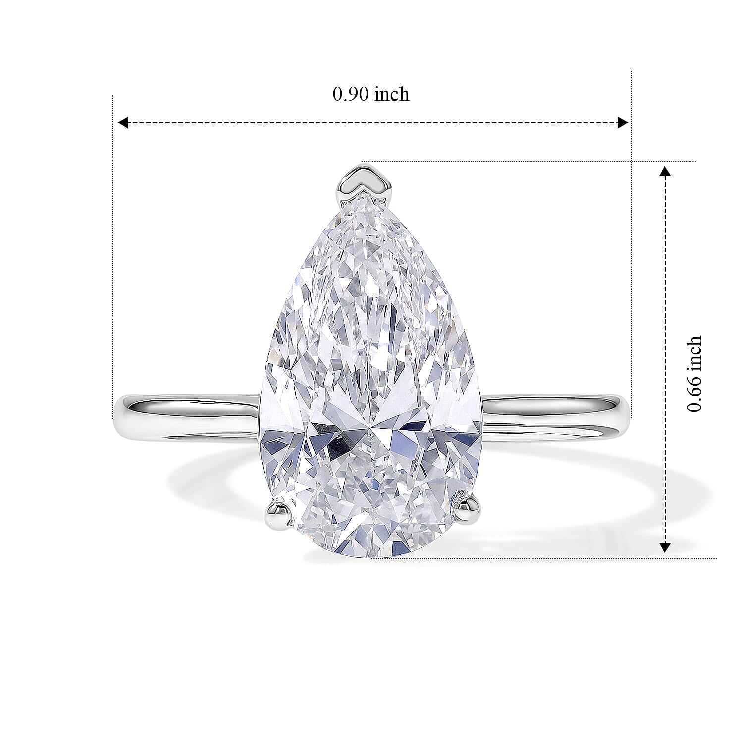 Luxuriant Lab Grown Diamond G VS 5.00 ctw Ring in 14K White Gold (Size 5.0)