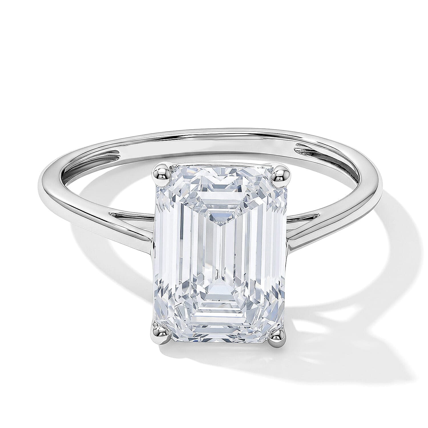 14K White Gold Luxuriant Lab Grown Diamond (G, VS) Ring (Size 5.0) 5.00 ctw