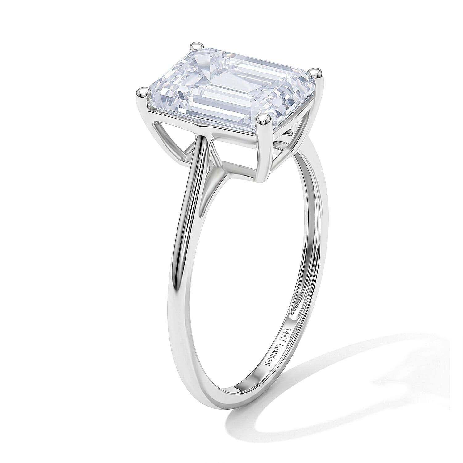 14K White Gold Luxuriant Lab Grown Diamond (G, VS) Ring (Size 5.0) 5.00 ctw