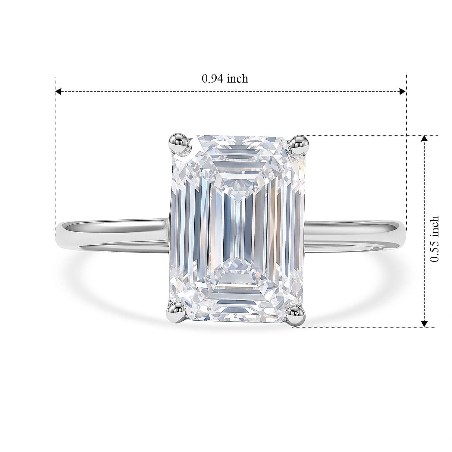 14K White Gold Luxuriant Lab Grown Diamond (G, VS) Ring (Size 5.0) 5.00 ctw