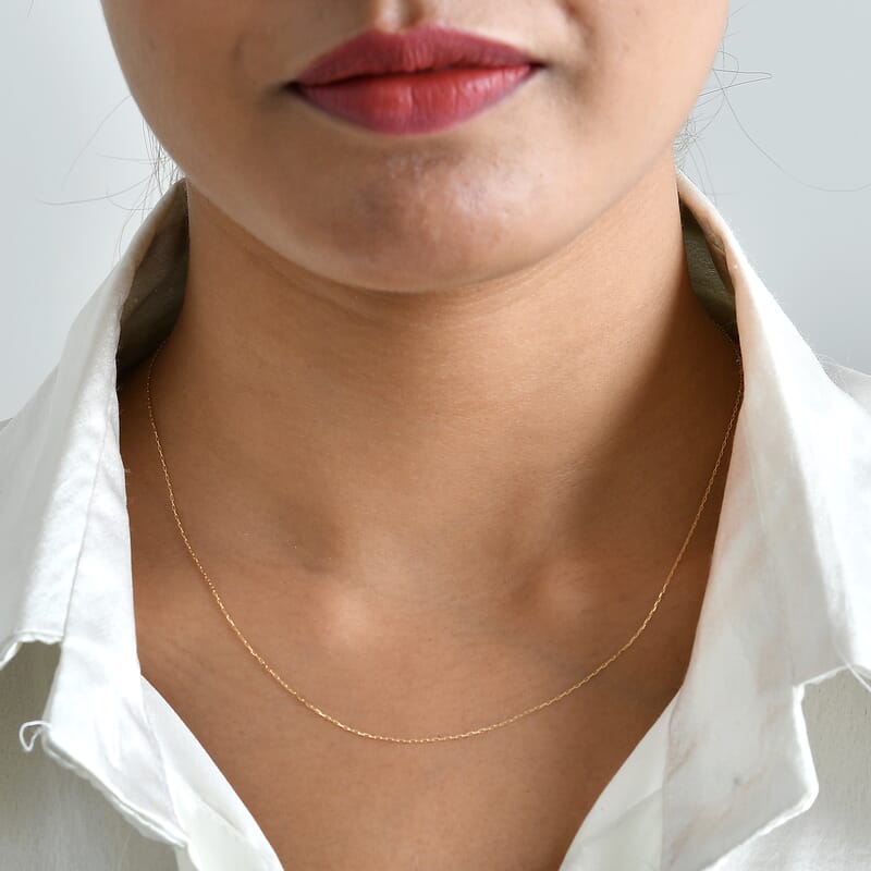 Necklace in 14K Yellow Gold 20 Inches 0.70 Grams