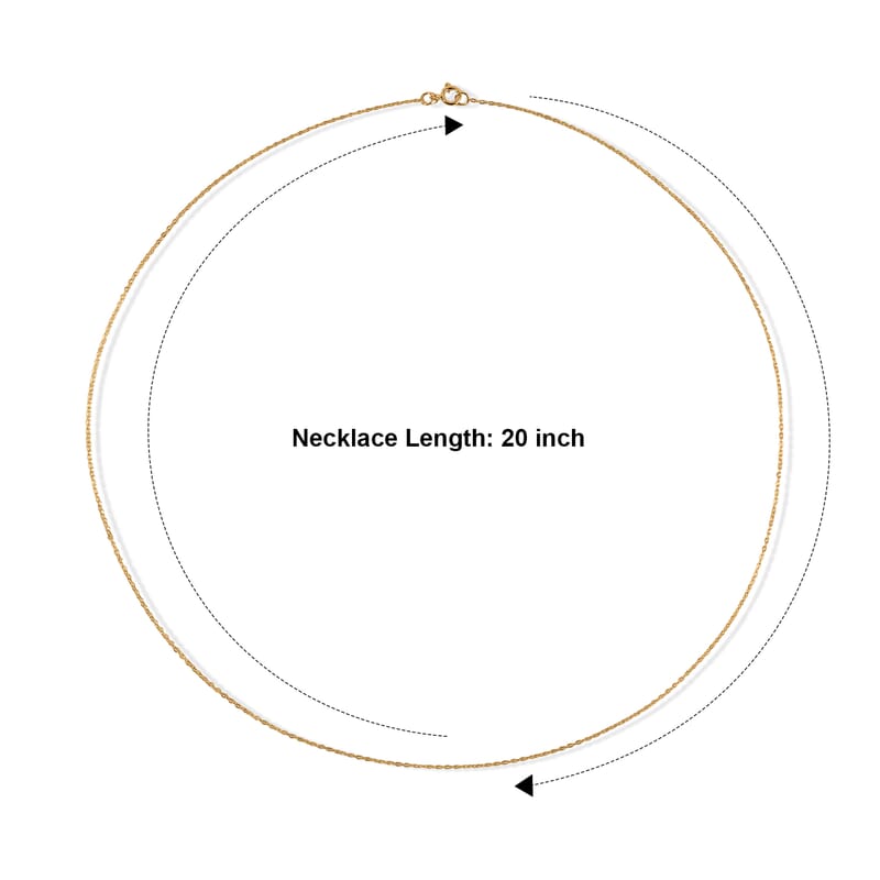 Necklace in 14K Yellow Gold 20 Inches 0.70 Grams
