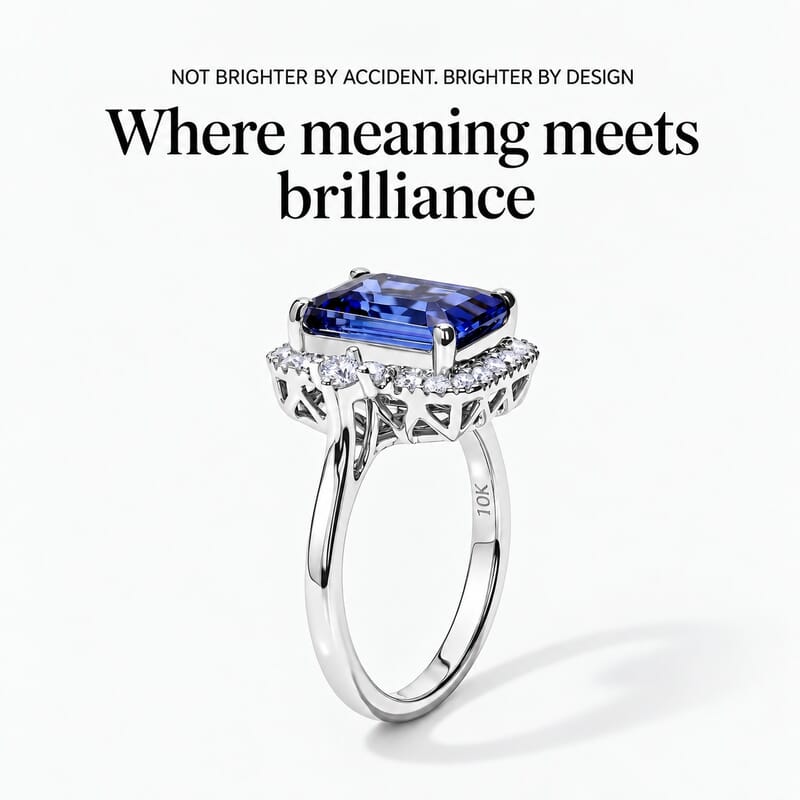 Radiant Nocturne – Tanzanite Ring