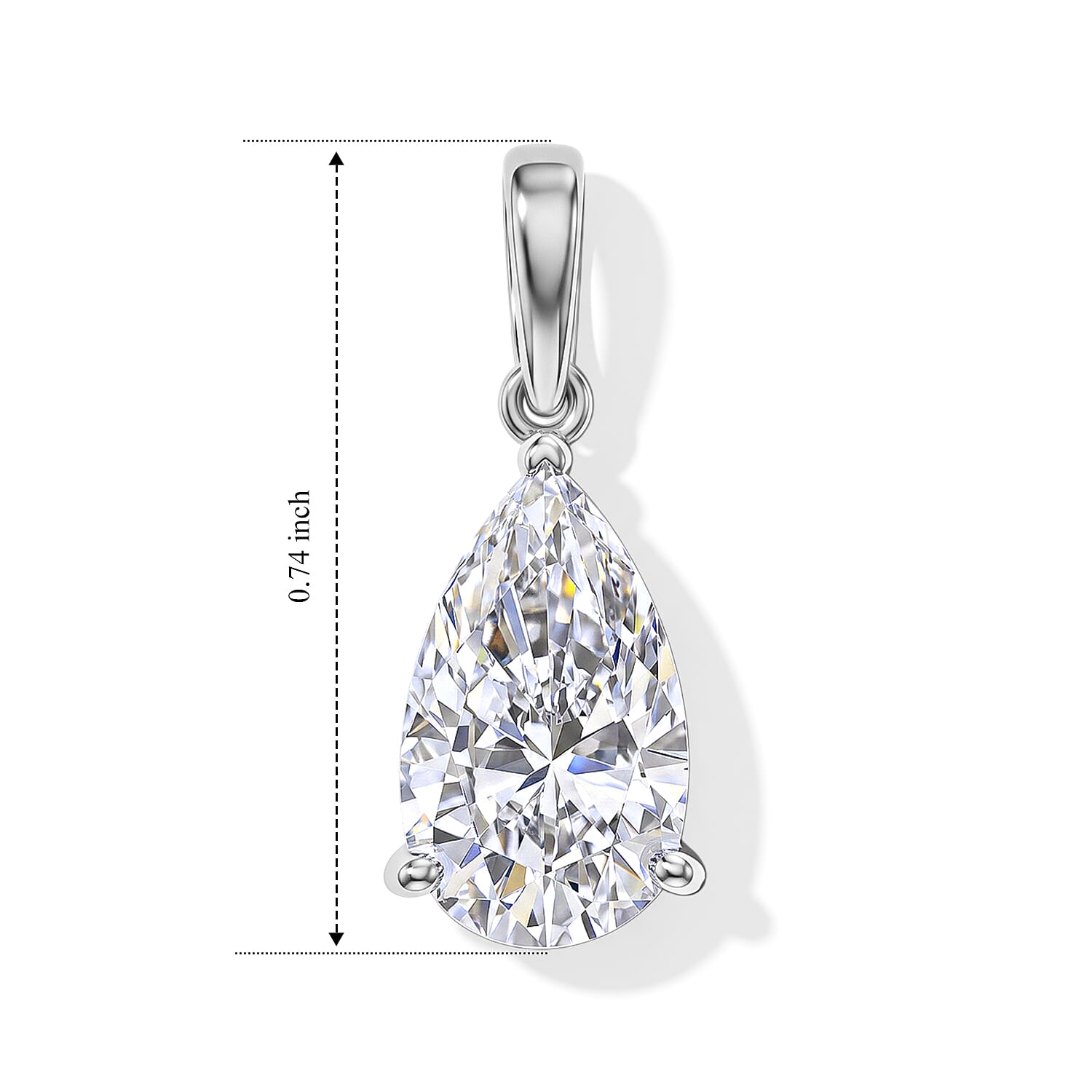 Luxuriant Designer Deal 2026 Luxuriant Lab Grown Diamond EF VS 2.00 ctw Pendant Without Chain in 10K White Gold