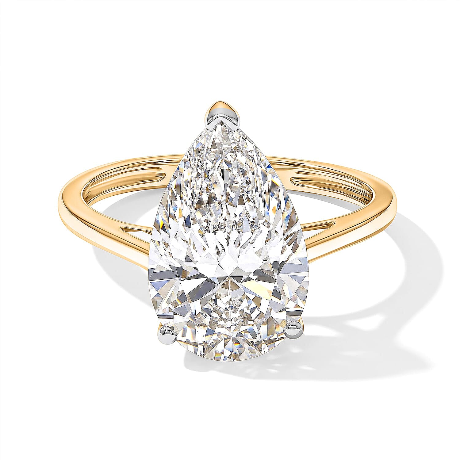 14K Yellow Gold Luxuriant Lab Grown Diamond (G, VS) Ring (Size 5.0) 5.00 ctw