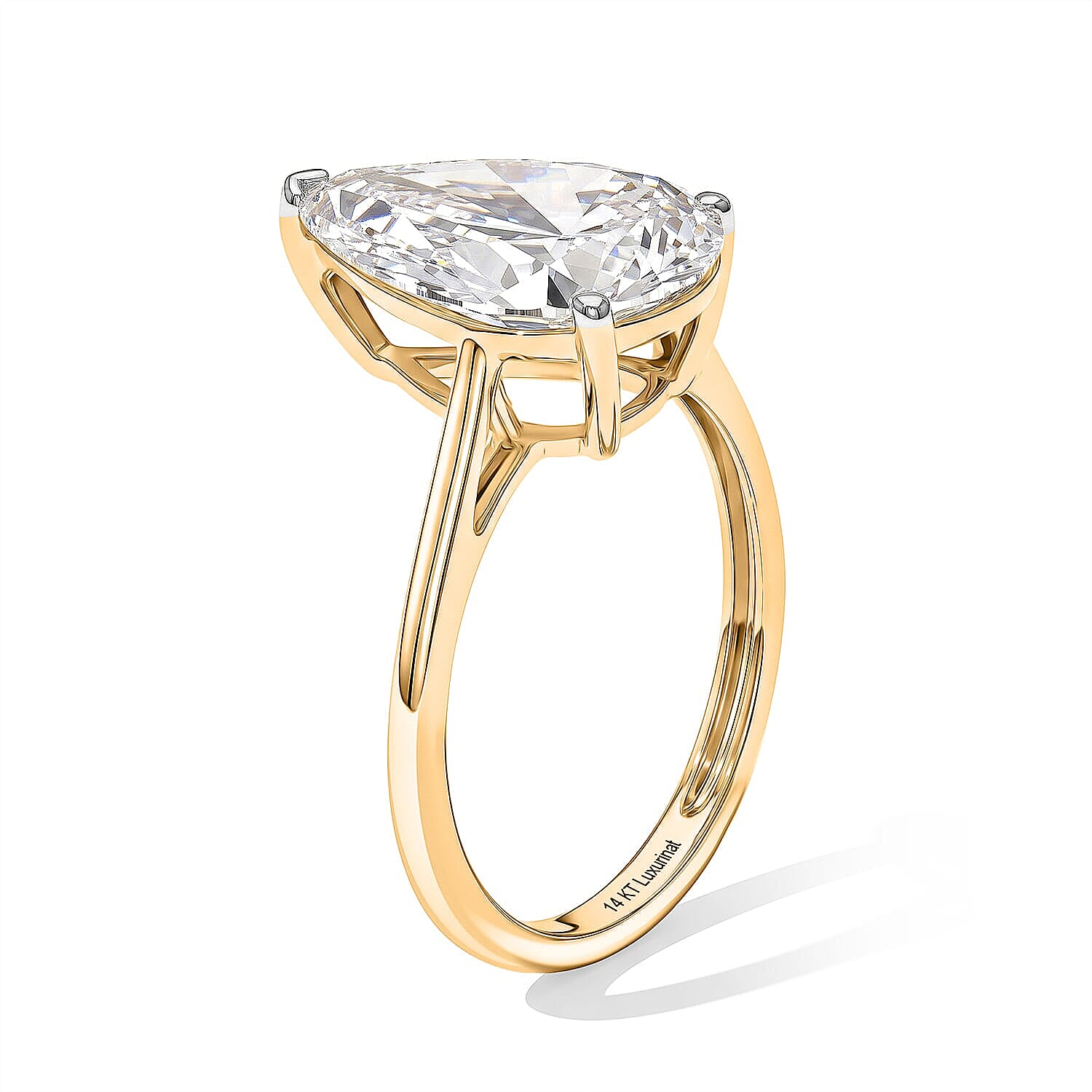 14K Yellow Gold Luxuriant Lab Grown Diamond (G, VS) Ring (Size 5.0) 5.00 ctw