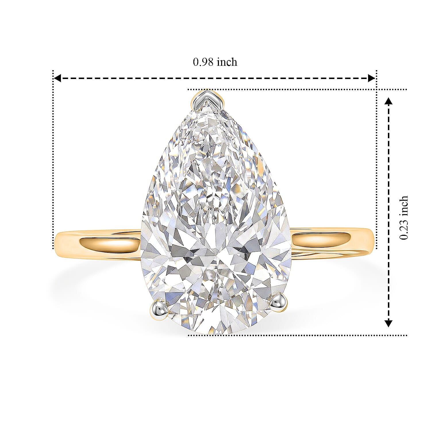 14K Yellow Gold Luxuriant Lab Grown Diamond (G, VS) Ring (Size 5.0) 5.00 ctw
