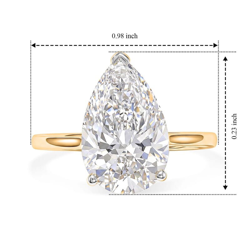 14K Yellow Gold Luxuriant Lab Grown Diamond (G, VS) Ring (Size 5.0) 5.00 ctw