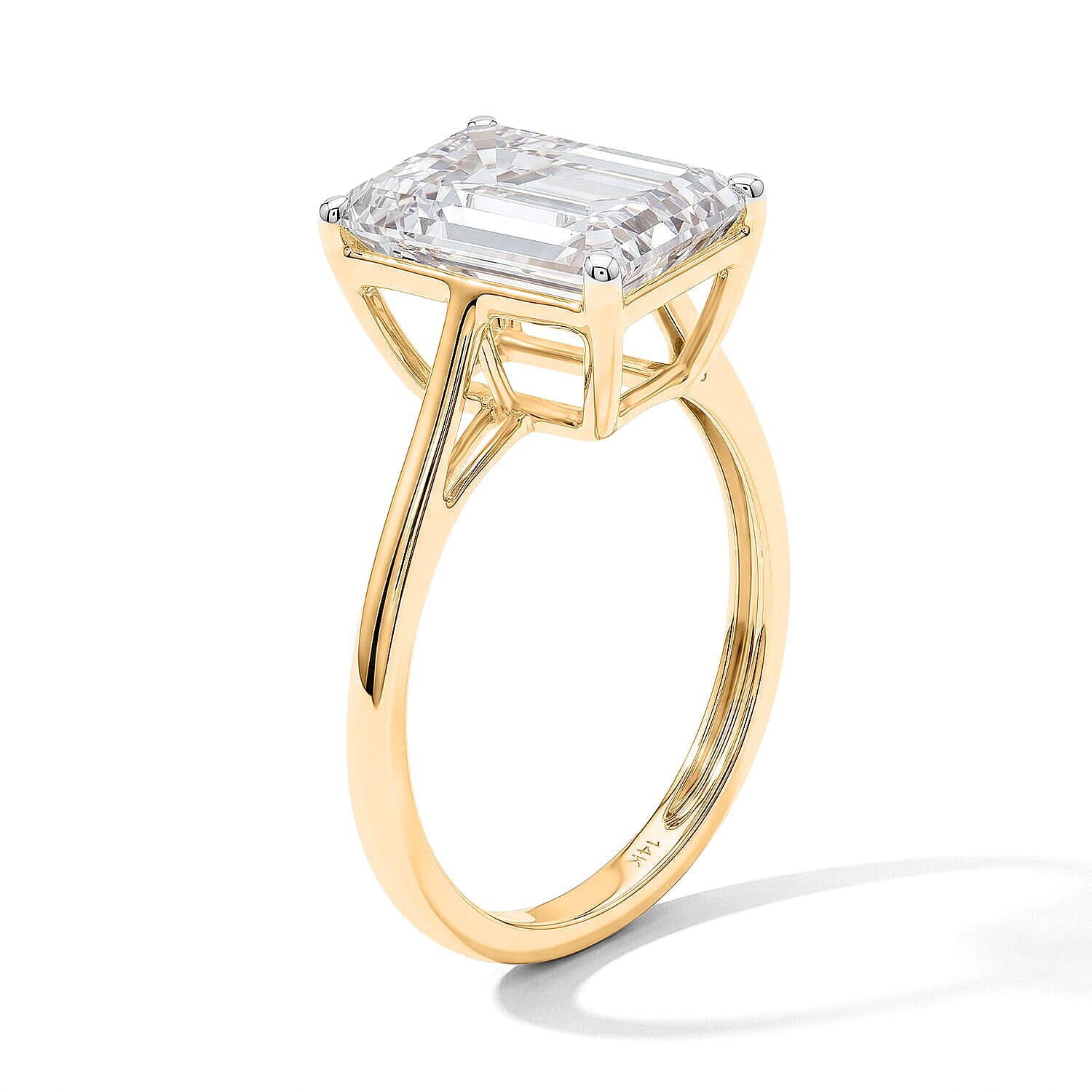 14K Yellow Gold Luxuriant Lab Grown Diamond (G, VS) Ring (Size 5.0) 5.00 ctw
