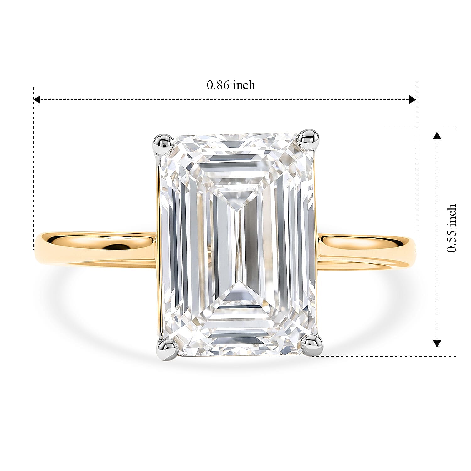 14K Yellow Gold Luxuriant Lab Grown Diamond (G, VS) Ring (Size 5.0) 5.00 ctw