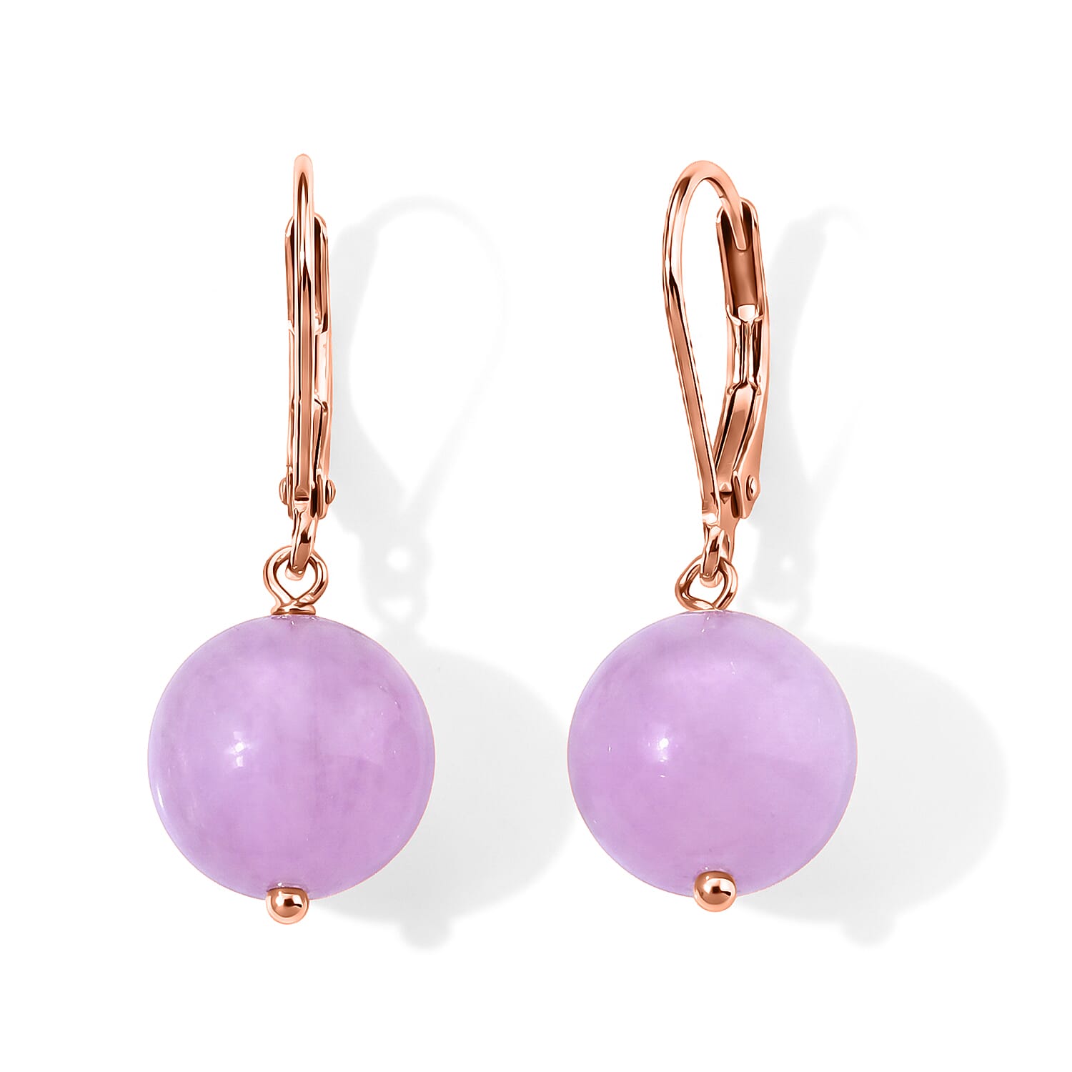 D'Joy Kunzite 15.00 ctw Drop Earrings in Sterling Silver