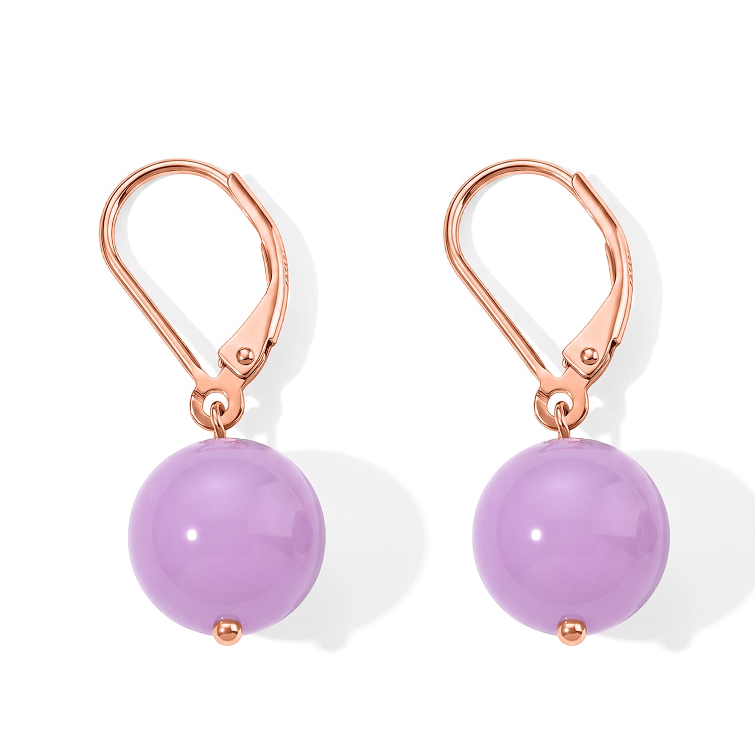 D'Joy Kunzite 15.00 ctw Drop Earrings in Sterling Silver