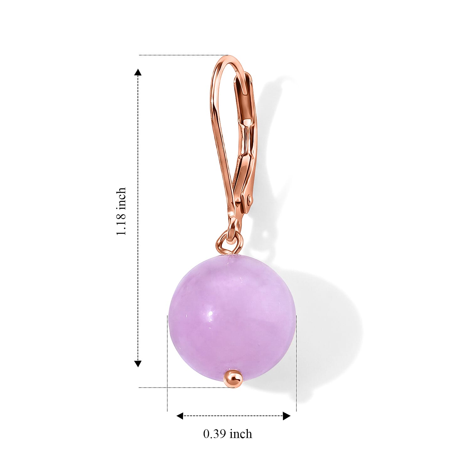 D'Joy Kunzite 15.00 ctw Drop Earrings in Sterling Silver