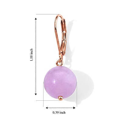D'Joy Kunzite 15.00 ctw Drop Earrings in Sterling Silver