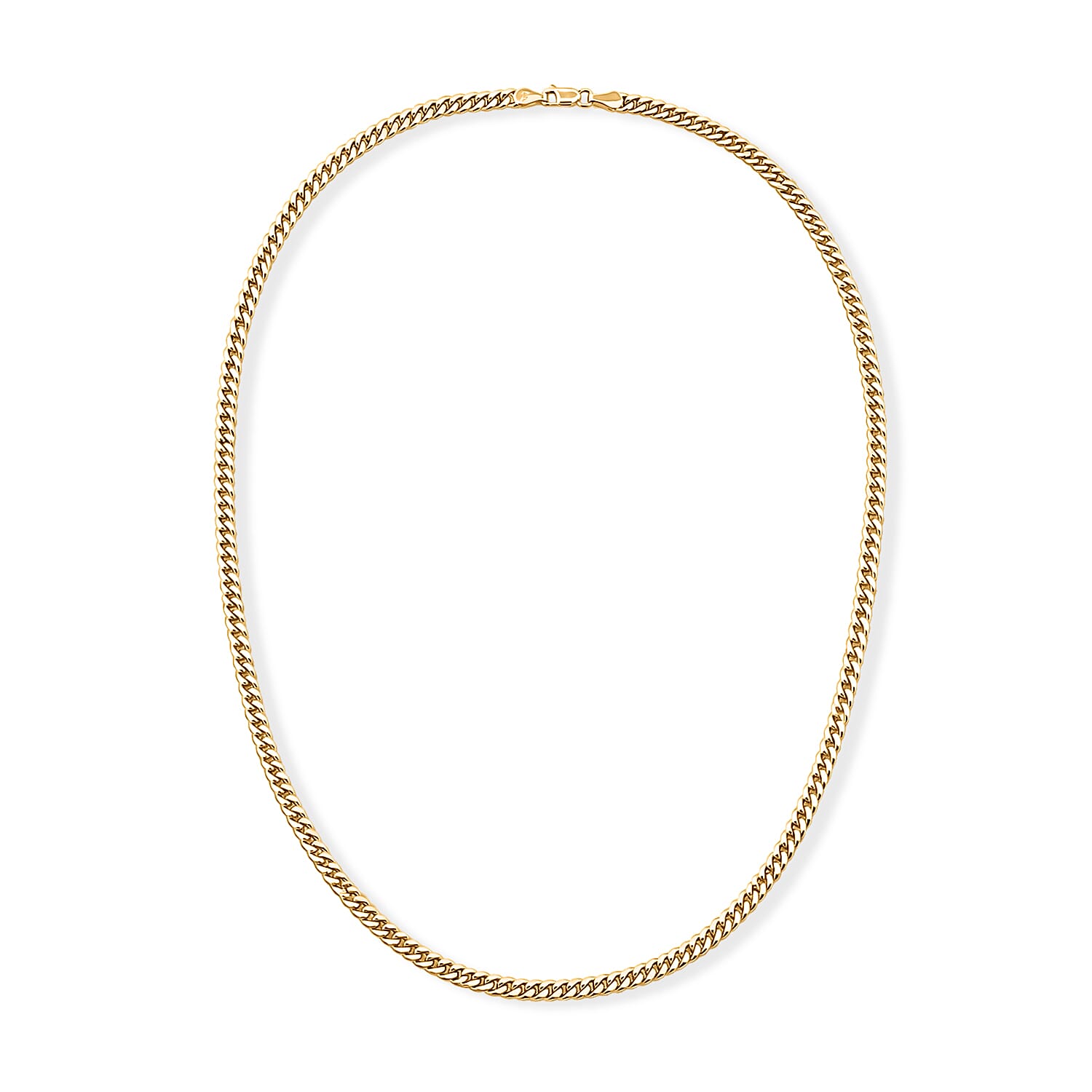 Hollow Miami Cuban 3.75mm Necklace in 10K Yellow Gold 22 Inches 7.90 Grams