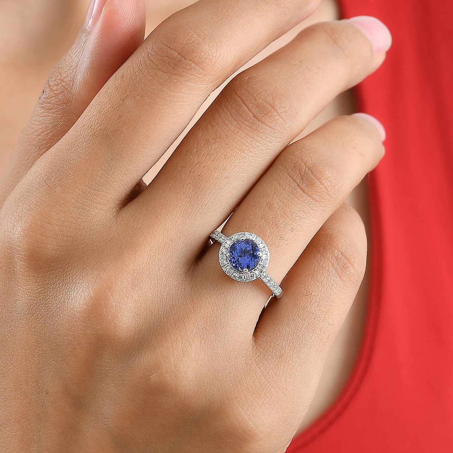 Certified and Appraised Luxoro AAA Tanzanite and Diamond I2 2.00 ctw Ring in 10K White Gold (Size 6.0)