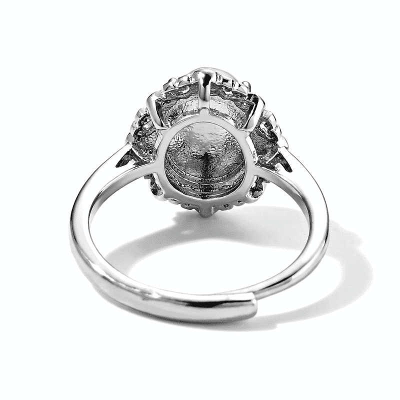 Larimar 3.00 ctw Ring in Silvertone (Adjustable)