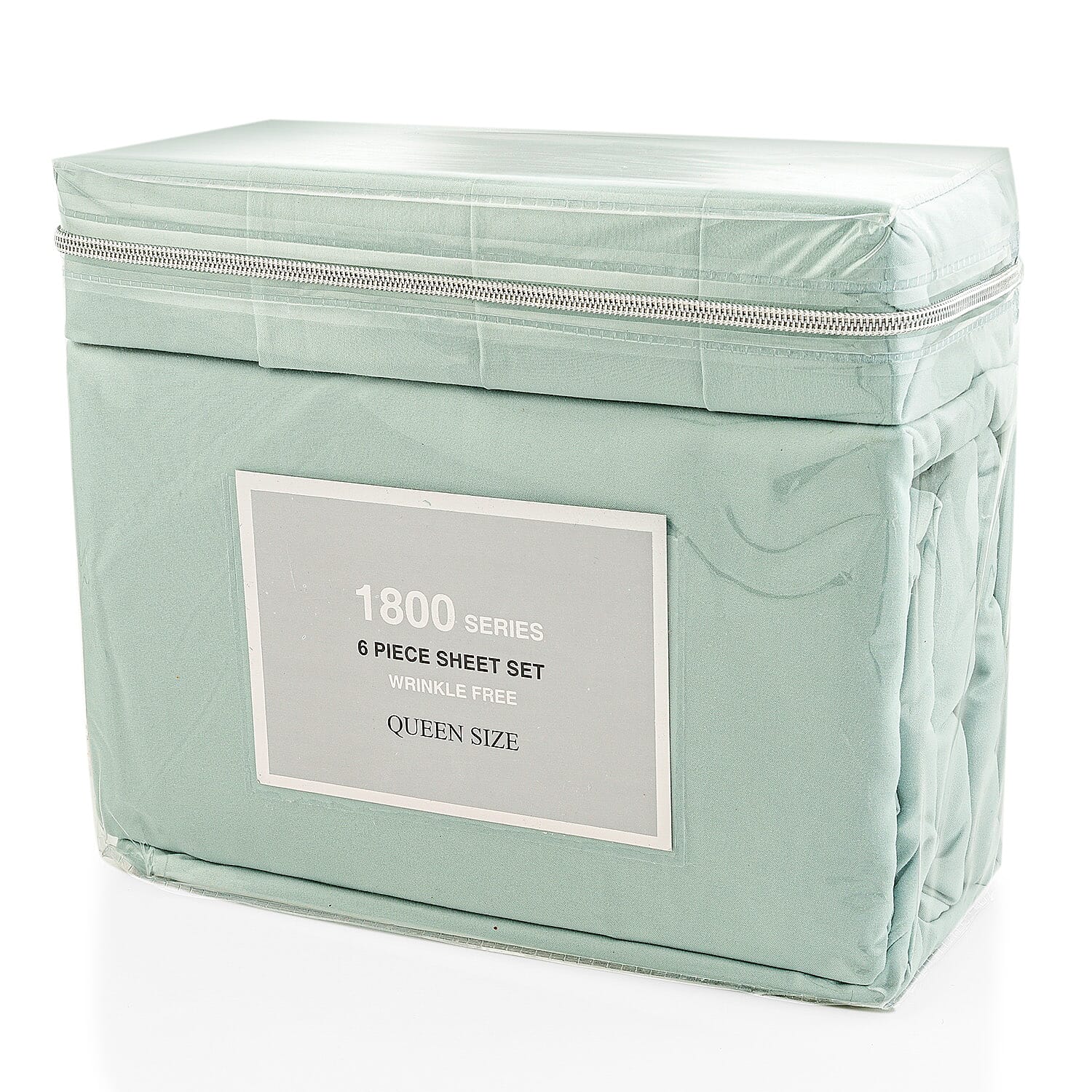 American Thread Collection 6pc Mint Green Microfiber Sheet Set -King