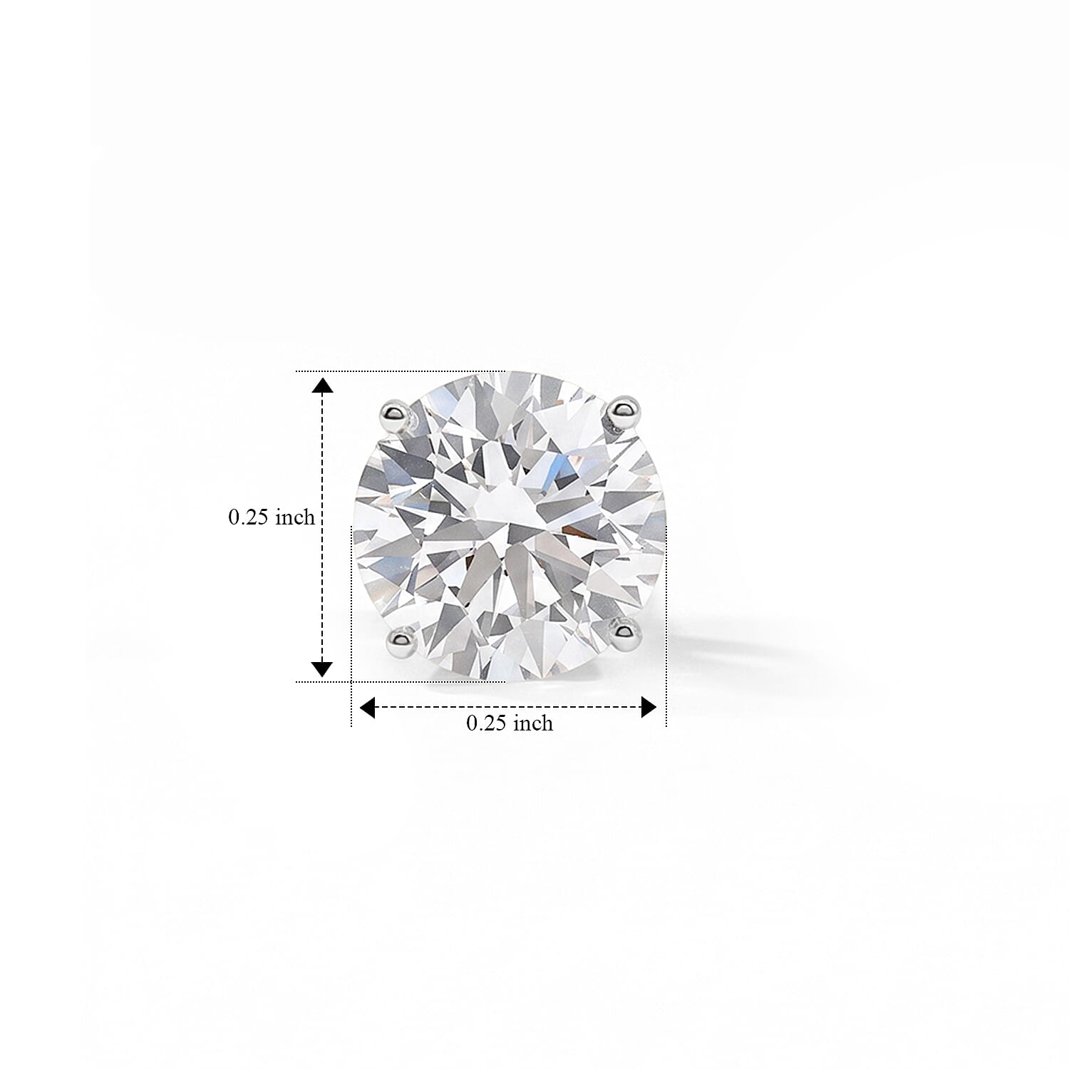 Lab Grown Diamond F-VS 4.00 ctw Stud Earrings in 14K White Gold