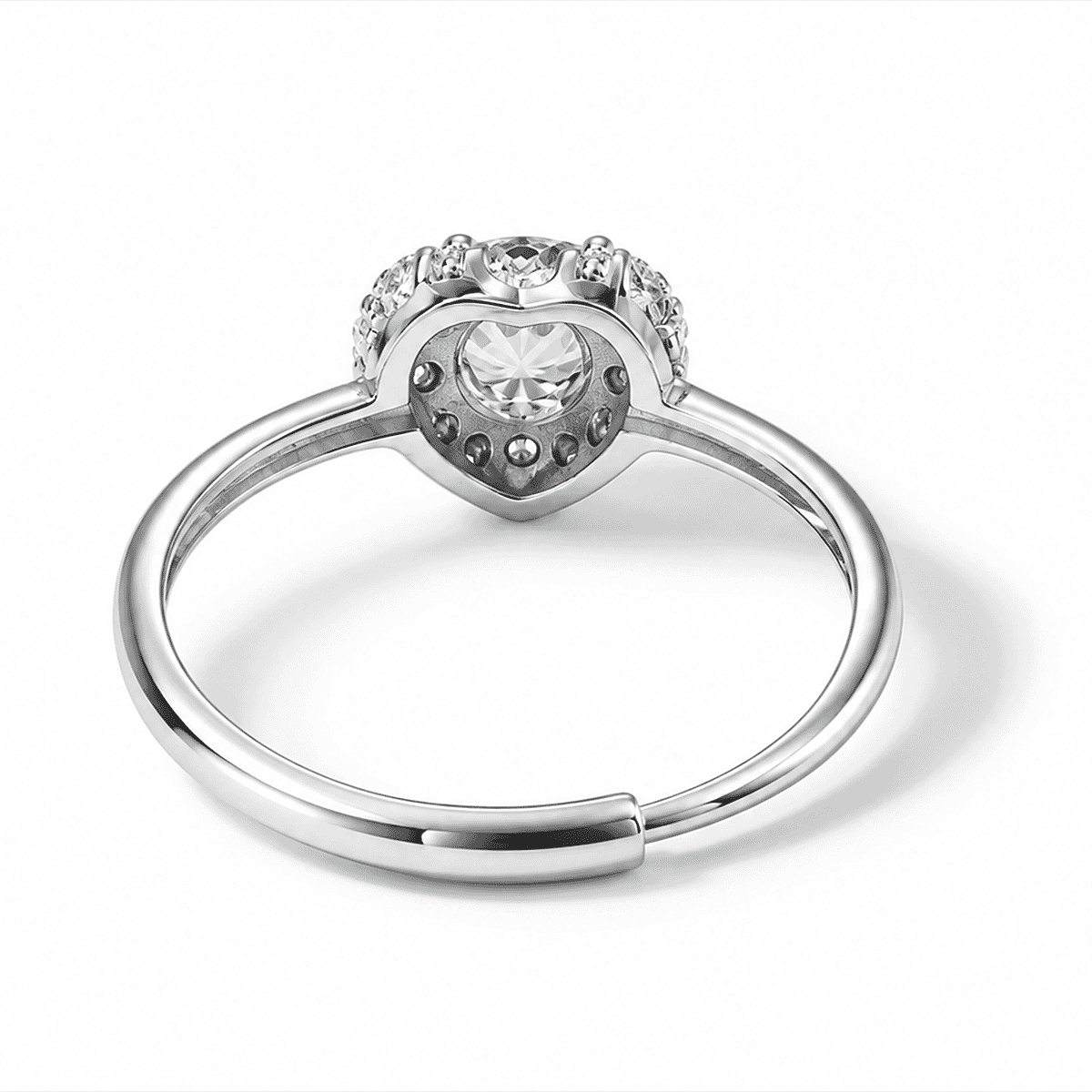 Blue Topaz and Simulated Diamond 1.20 ctw Ring in Silvertone (Adjustable)