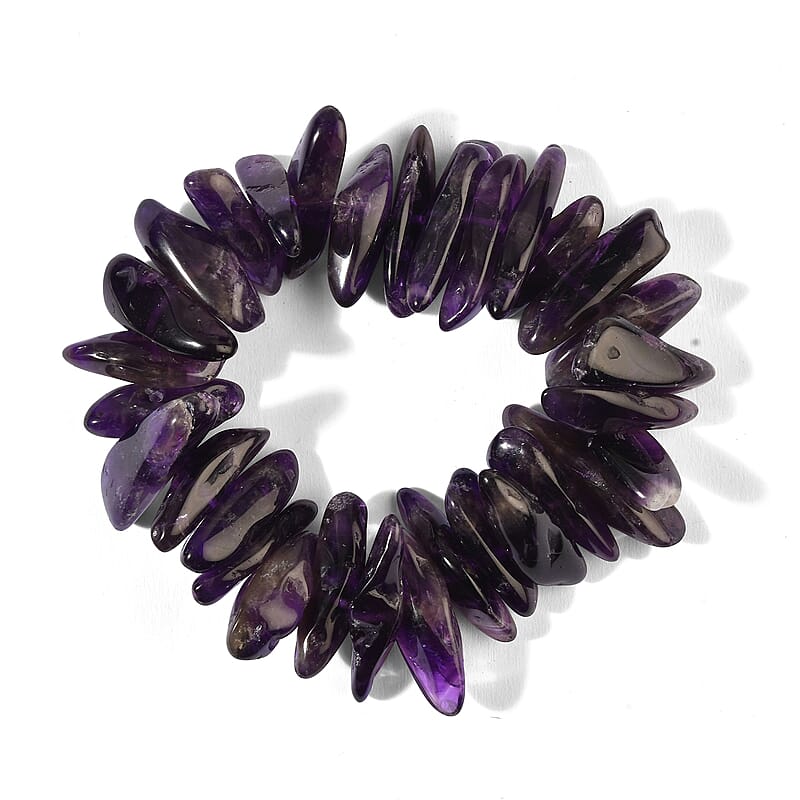 Amethyst 340.00 ctw Beaded Bracelet (Adjustable)