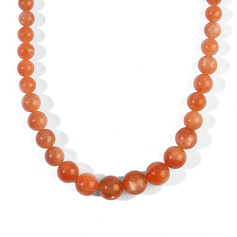 D'Joy Sunstone 285.00 ctw Necklace in 18K Vermeil Yellow Gold Over Sterling Silver 18-20 Inches