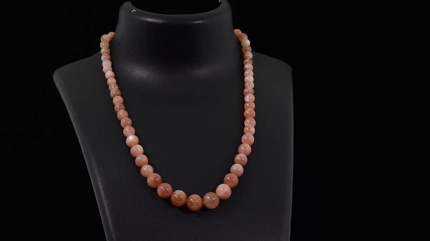 D''Joy Sunstone 285.00 ctw Necklace in 18K Vermeil Yellow Gold Over Sterling Silver 18-20 Inches