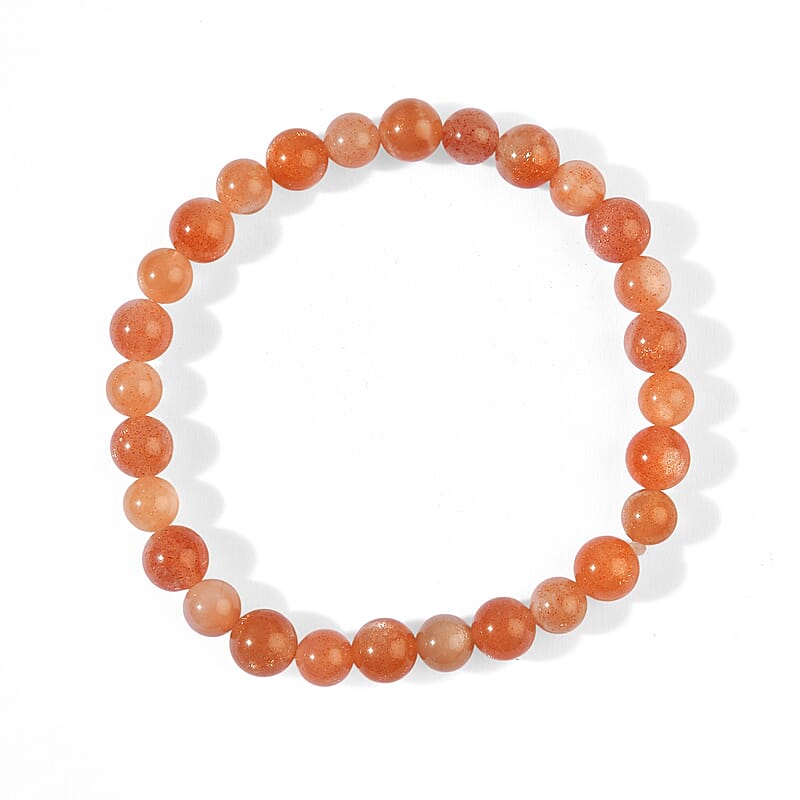 Sunstone 75.00 ctw Stretch Beaded Bracelet