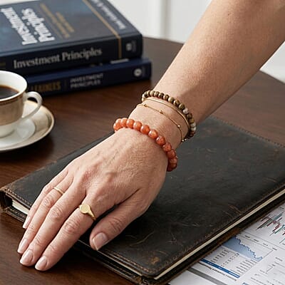 Sunstone 75.00 ctw Stretch Beaded Bracelet