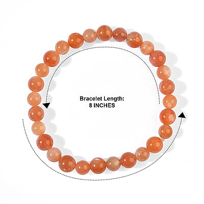 Sunstone 75.00 ctw Stretch Beaded Bracelet