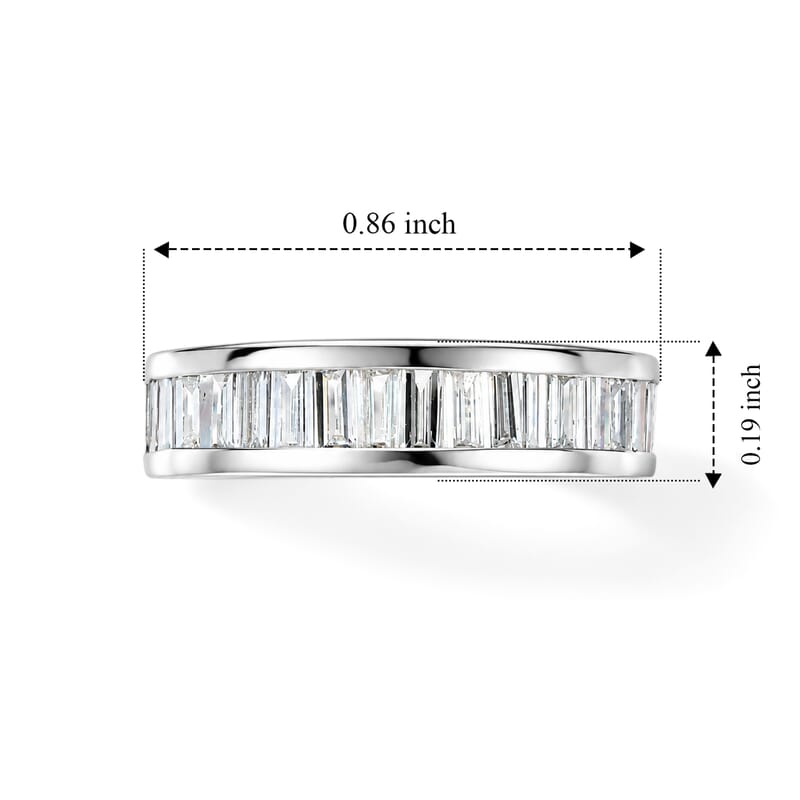 Luxuriant Lab Grown Diamond G-H SI 2.00 ctw Eternity Band Ring in Rhodium Over Sterling Silver (Size 5.0)