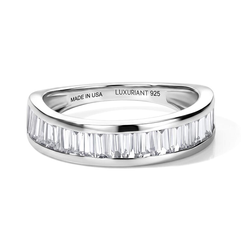 Luxuriant Lab Grown Diamond G-H SI 2.00 ctw Eternity Band Ring in Rhodium Over Sterling Silver (Size 6.0)