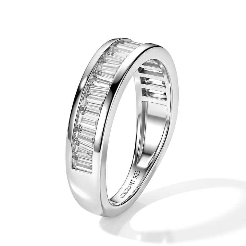 Luxuriant Lab Grown Diamond G-H SI 2.00 ctw Eternity Band Ring in Rhodium Over Sterling Silver (Size 6.0)