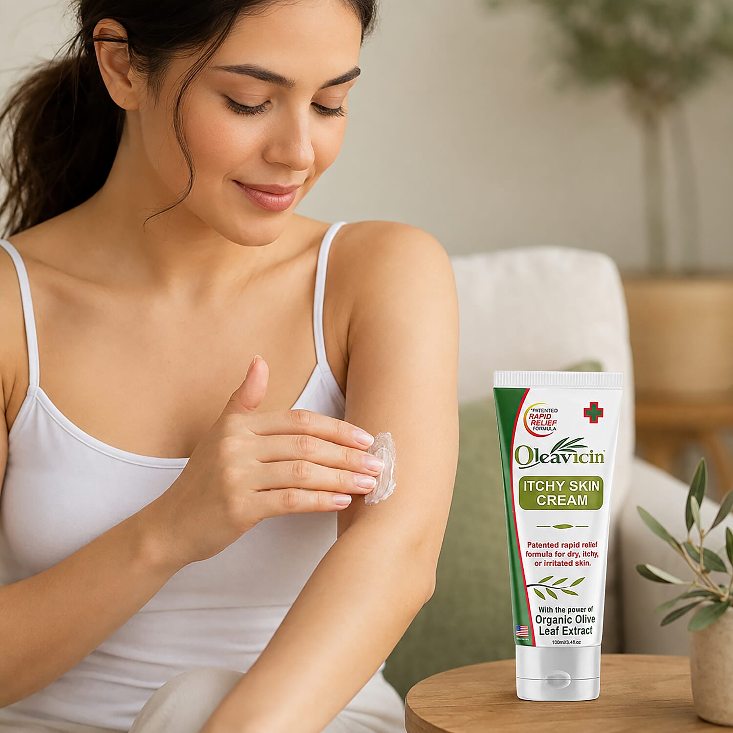 Oleavicin Itchy Skin Cream (3.4oz) Made in USA
