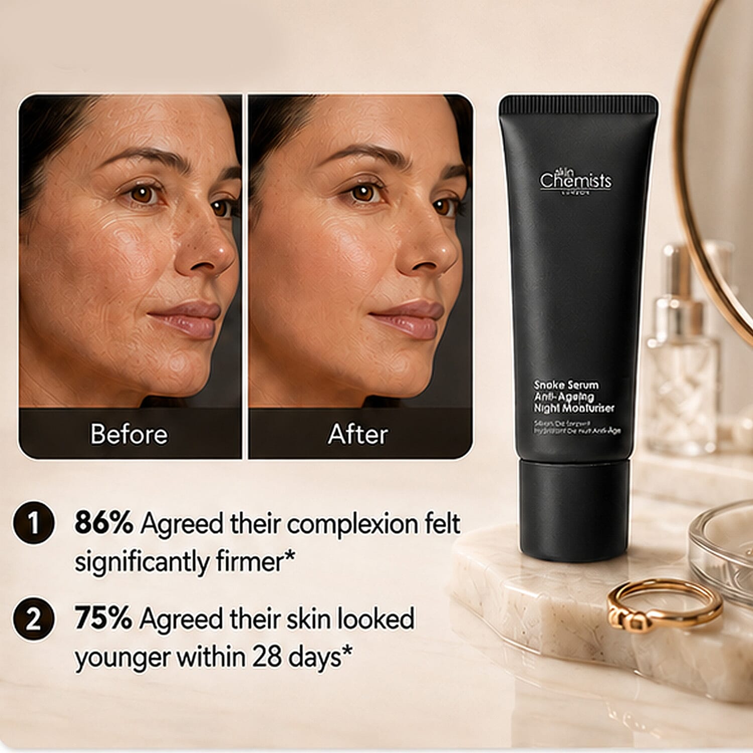 Skin Chemists Snake Serum Anti-Ageing Night Moisturizer