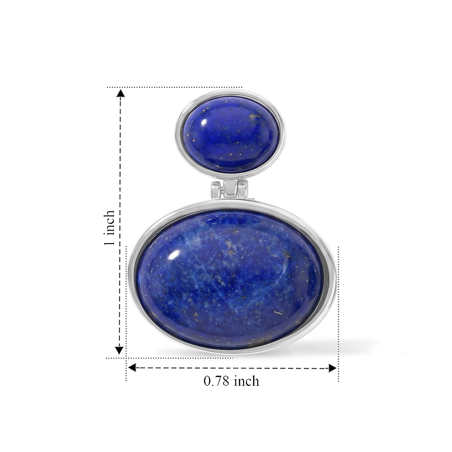 EverTrue Lapis Lazuli 33.85 ctw Earrings in Platinum Bond