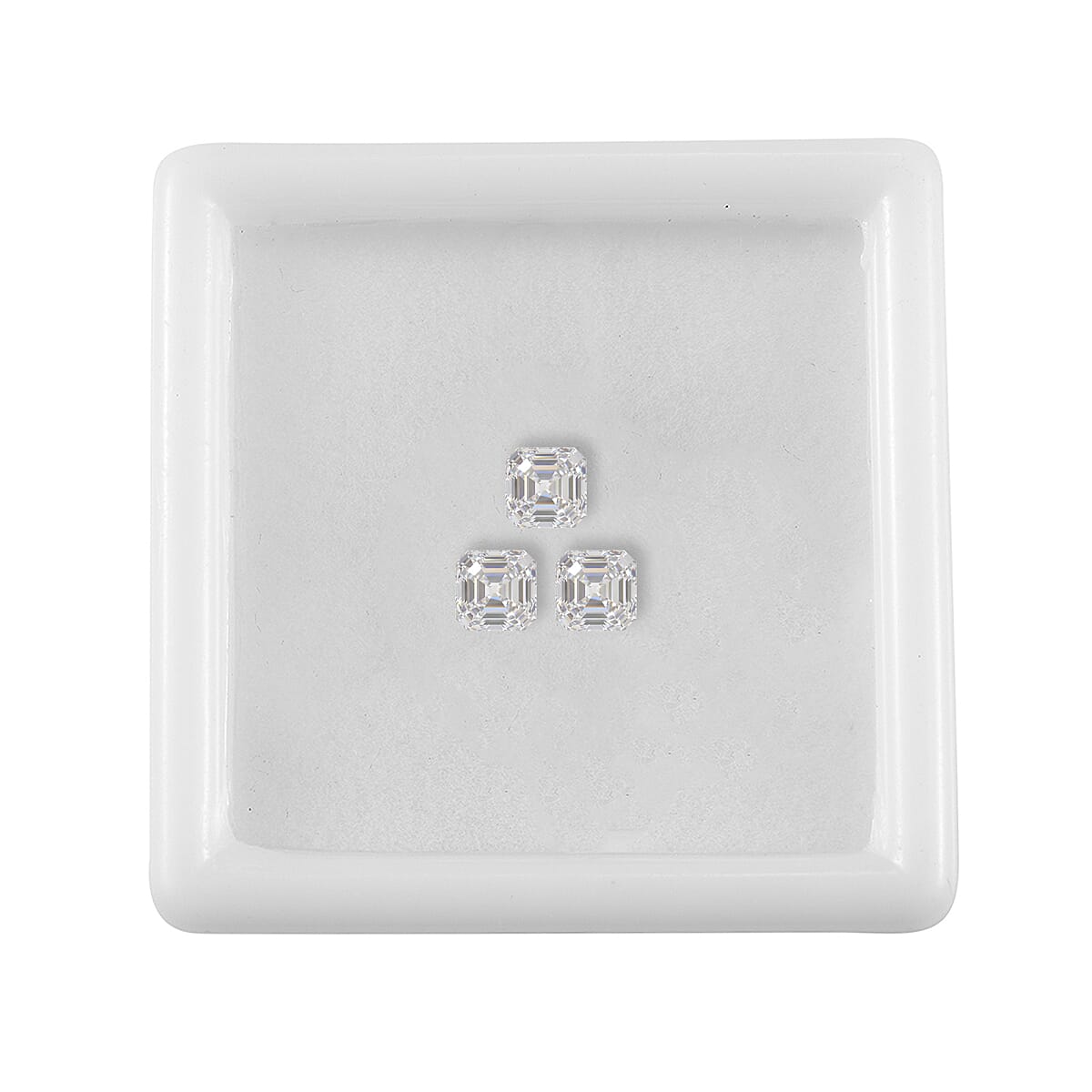 Hyalite Opal Set of 3 (Asscher 4x4 mm) 0.56 ctw