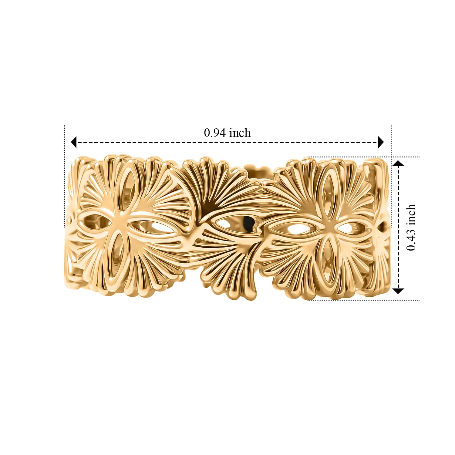 GP Floral Ring in 14K Yellow Gold (Size 6.0) 2.20 Grams