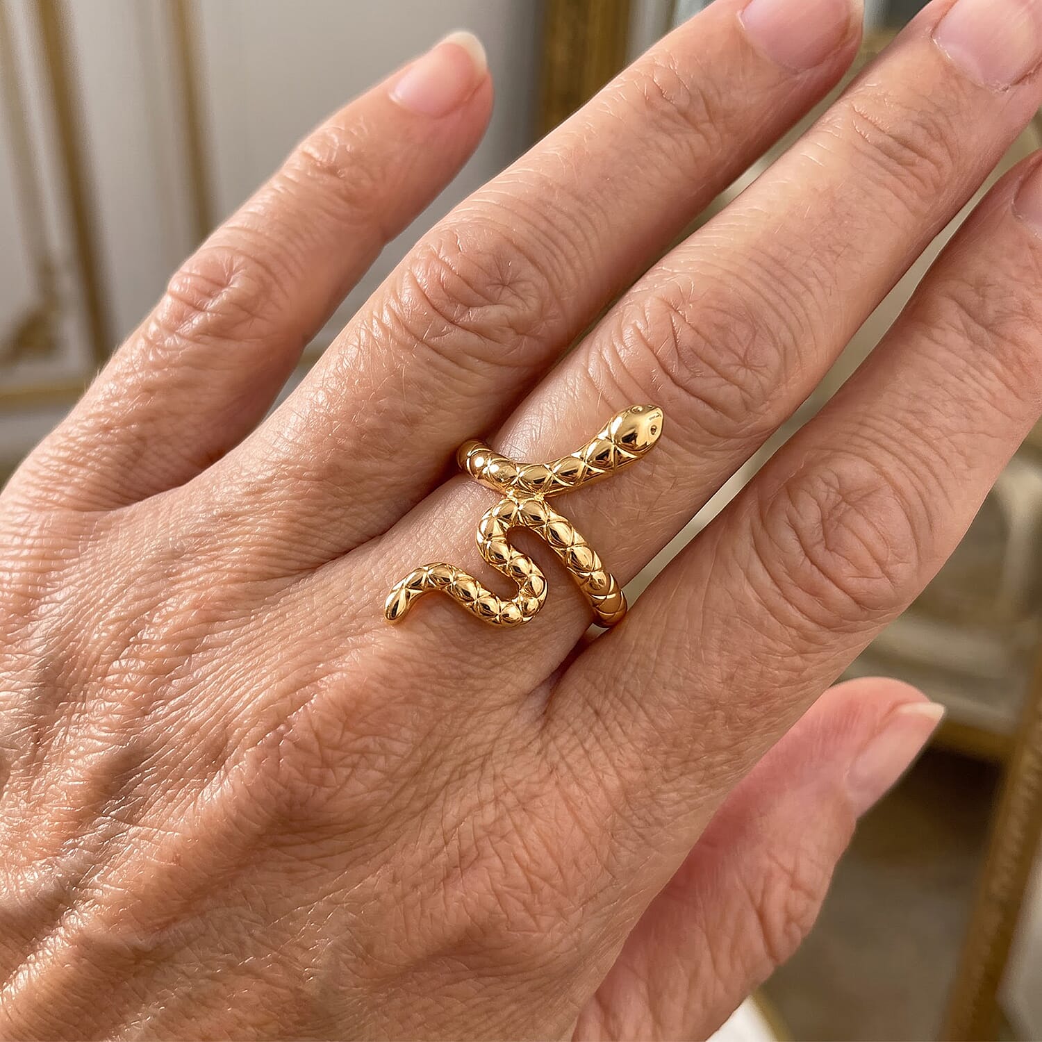 GP Snake Ring in 14K Yellow Gold (Size 5.0) 1.30 Grams