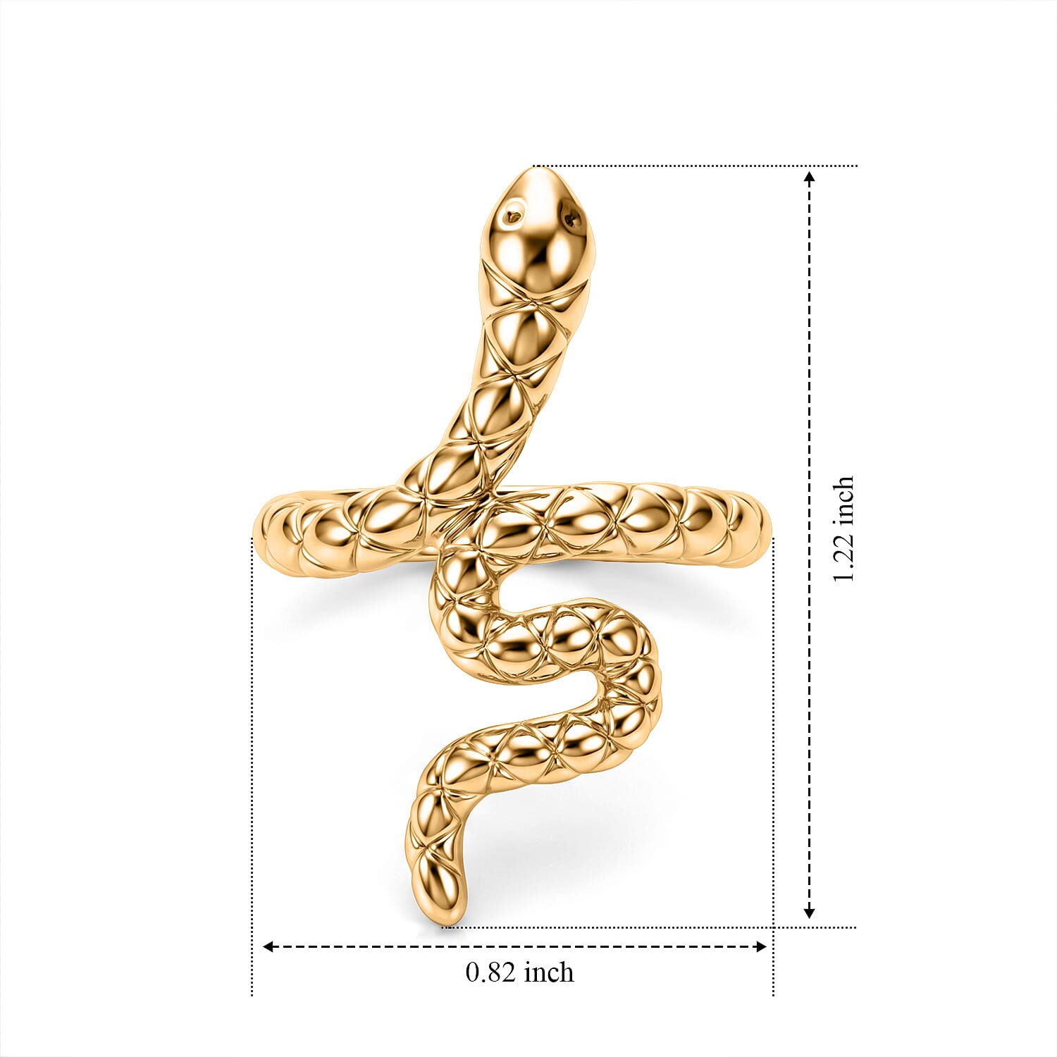 GP Snake Ring in 14K Yellow Gold (Size 5.0) 1.30 Grams