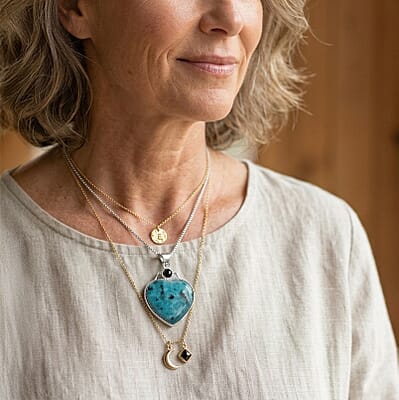 Center Stone Varies Heart Love Aqua Quartz 32.00 ctw Pendant in Silvertone