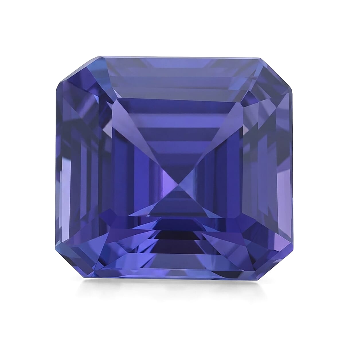 Certified and Appraised Asscher Cut AAAA Tanzanite (Sqr Free Size) 6.00 ctw