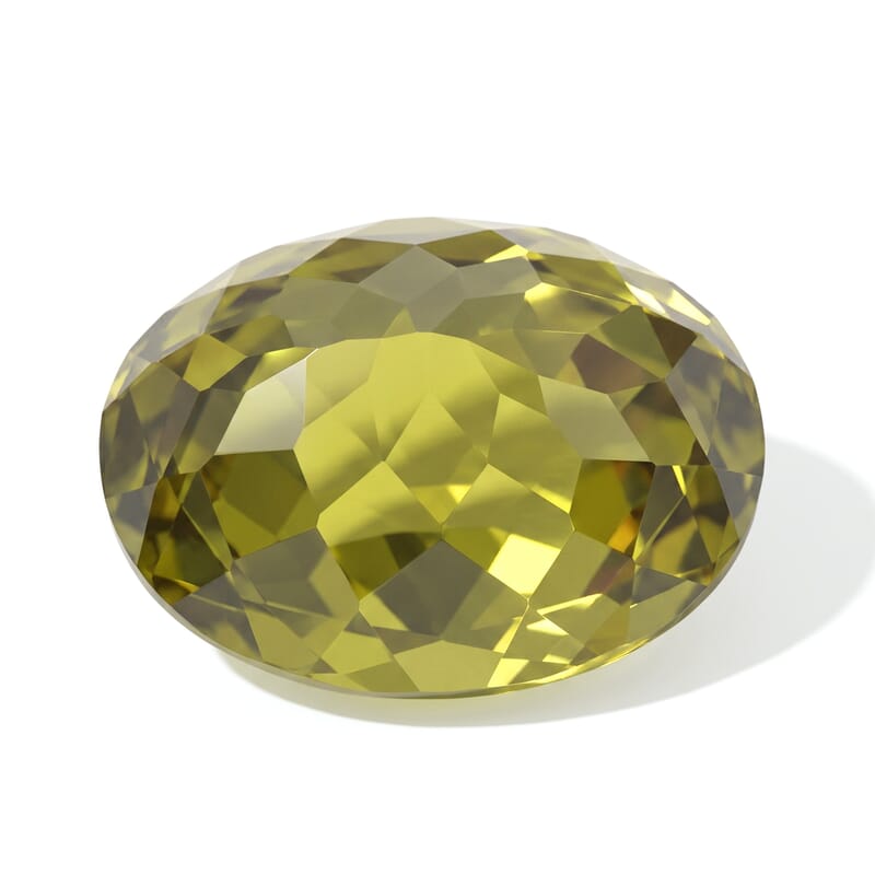 Certified and Appraised AAAA Green Sphene (Ovl 12x10 mm) 5.00 ctw
