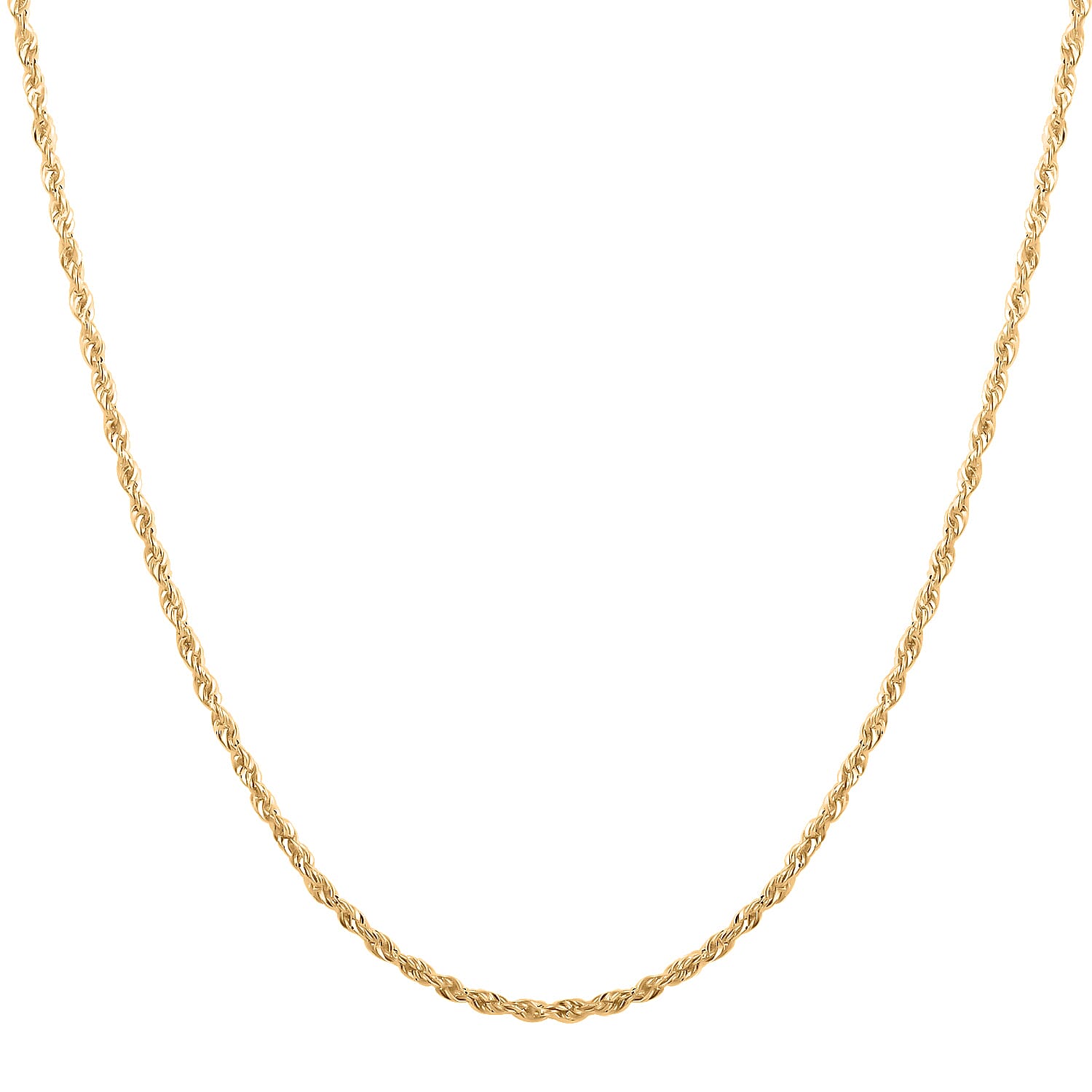 2.8mm Rope Chain Necklace in 14K Yellow Gold (22 Inches) 5.5 Grams