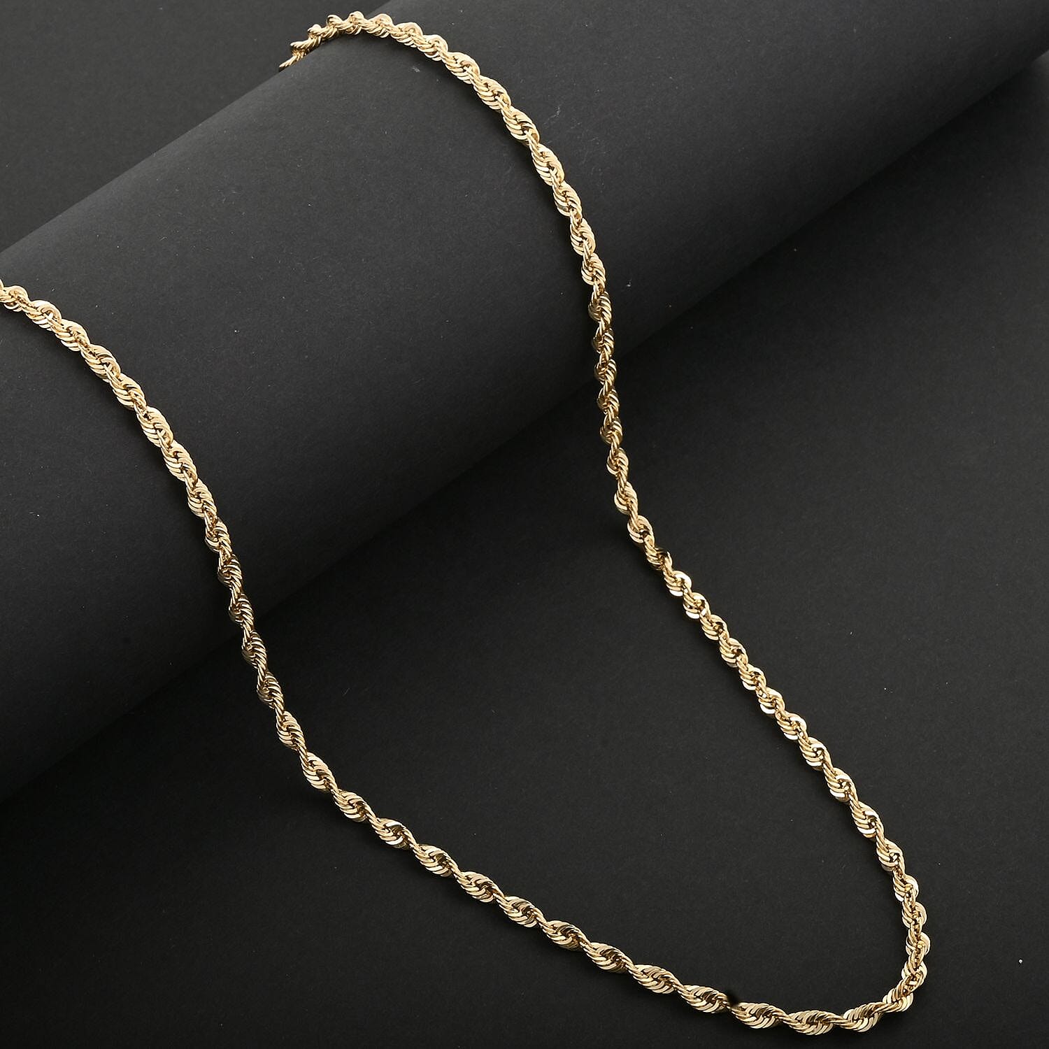 2.7mm Quint Rope Chain Necklace in 10K Yellow Gold (22 Inches) 4.5 Grams