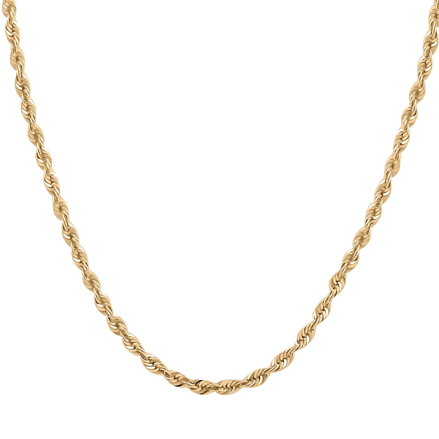 2.7mm Quint Rope Chain Necklace in 10K Yellow Gold (22 Inches) 4.5 Grams
