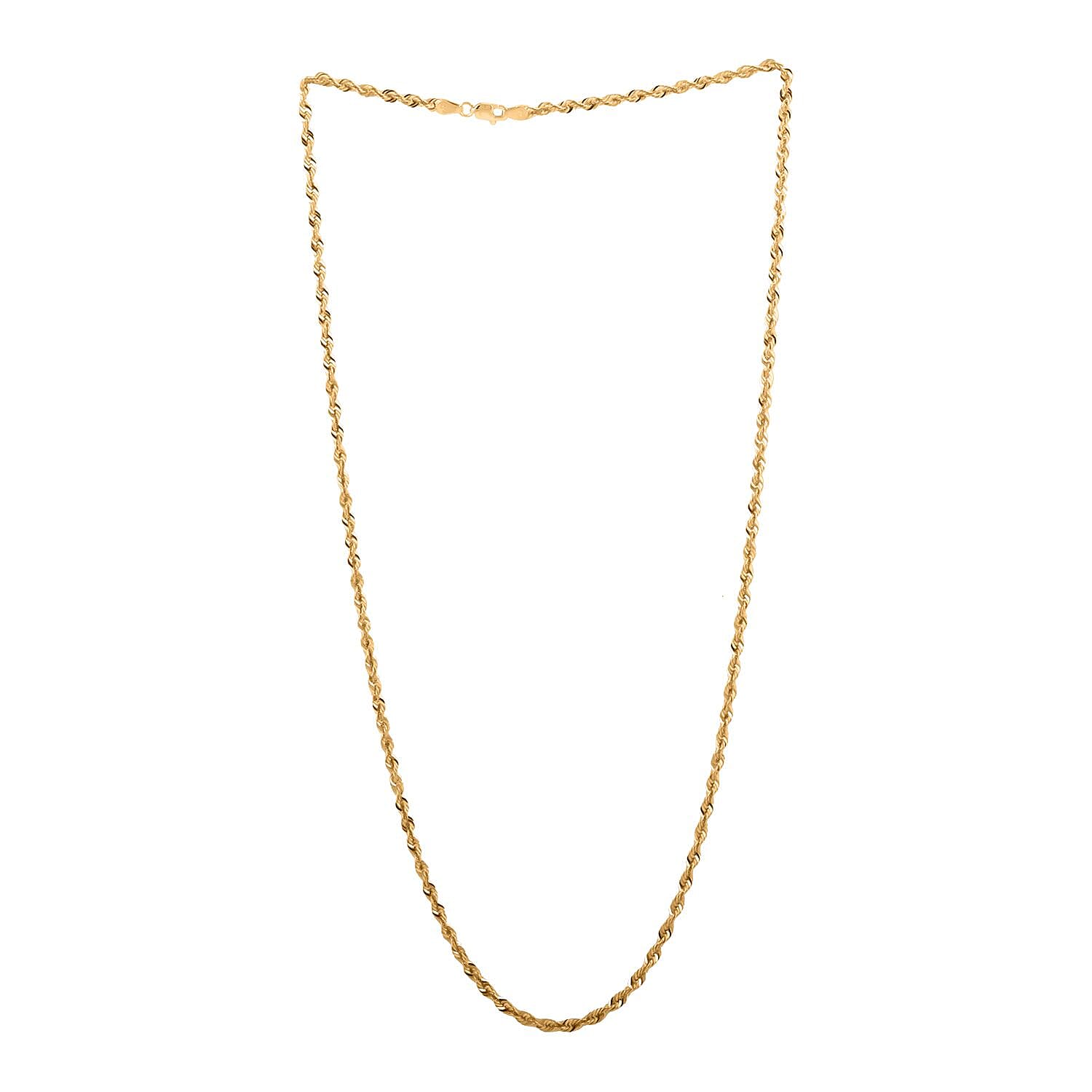 2.7mm Quint Rope Chain Necklace in 10K Yellow Gold (22 Inches) 4.5 Grams