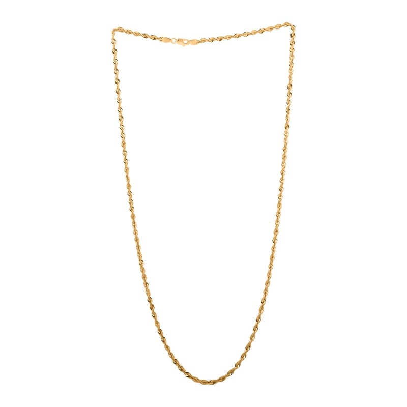 2.7mm Quint Rope Chain Necklace in 10K Yellow Gold (22 Inches) 4.5 Grams
